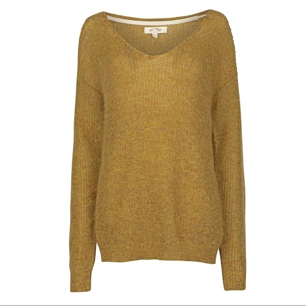 Fat Face Yellow Knit Sweater